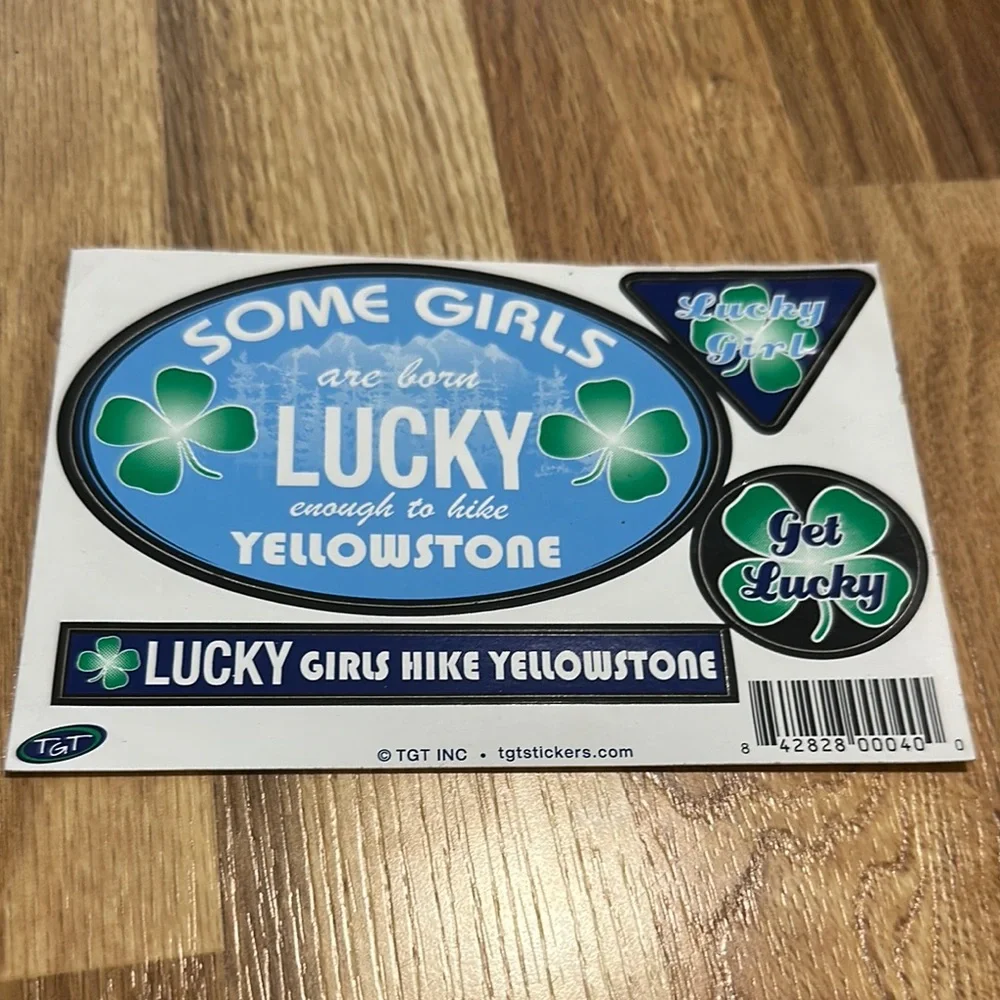 Yellowstone Lucky Girls Sticker Set - Blue and Green